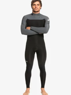 Quiksilver 3/2 Everyday Sessions Back-Zip Wetsuit Black/Gun Metal Cheap