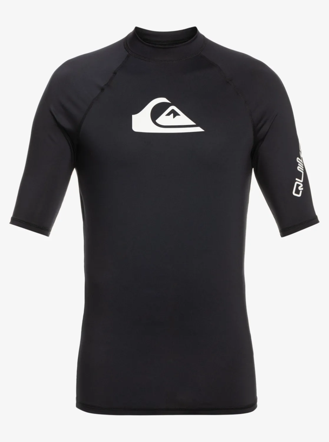 Quiksilver All Time Short Sleeve Upf 50 Rashguard Black Discount