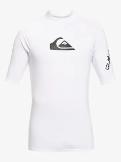 Quiksilver All Time Short Sleeve Upf 50 Rashguard White Clearance