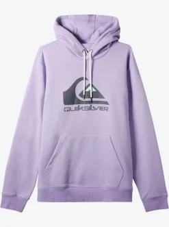 Quiksilver Big Logo Pullover Hoodie Purple Rose Cheap