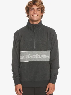 Quiksilver Bold Omni Half-Zip Sweatshirt Black Heather Outlet
