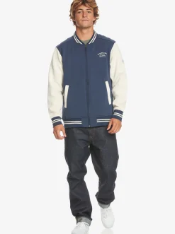 Quiksilver Bomber Zip-Up Fleece Naval Academy Flash Sale