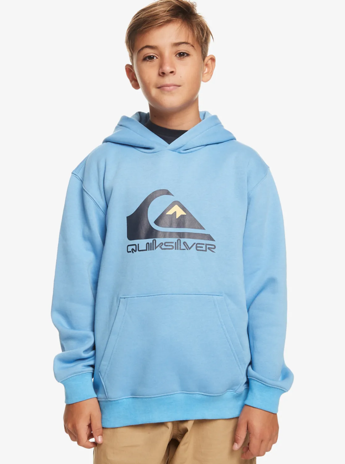 Quiksilver Boy'S 8-16 Big Logo Fleece Top Azure Blue Flash Sale