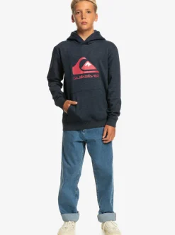 Quiksilver Boy'S 8-16 Big Logo Fleece Top Navy Blazer Heather Flash Sale