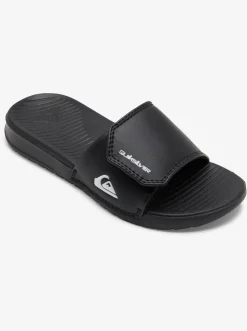 Quiksilver Boy'S 8-16 Bright Coast Adjustable Slides Black/White/Black Cheap
