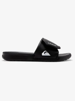 Quiksilver Boy'S 8-16 Bright Coast Adjustable Slides Black/White/Black Cheap