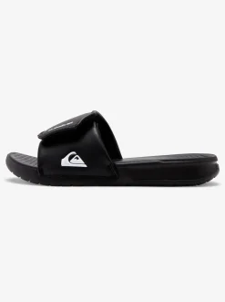 Quiksilver Boy'S 8-16 Bright Coast Adjustable Slides Black/White/Black Cheap