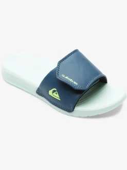 Quiksilver Boy'S 8-16 Bright Coast Glow Slide Sandals Green 1 Flash Sale
