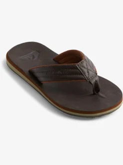 Quiksilver Boy'S 8-16 Carver Nubuck Sandals Demitasse - Solid Shop