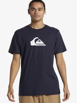 Quiksilver Boy'S 8-16 Comp Logo T-Shirt Navy Blazer Cheap