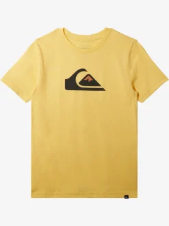 Quiksilver Boy'S 8-16 Comp Logo T-Shirt Banana Cream Fashion