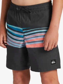 Quiksilver Boy'S 8-16 Everyday Mix Vl 15Nb Elastic Waist Shorts Black Palm Spritz Fashion