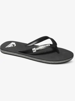 Quiksilver Boy'S 8-16 Molokai Flip-Flops Black/Black/White Best