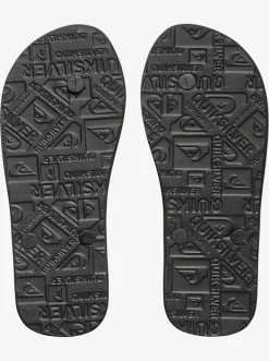 Quiksilver Boy'S 8-16 Molokai Flip-Flops Black/Black/White Best