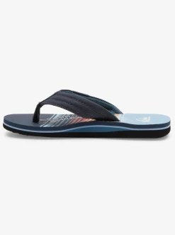 Quiksilver Boy'S 8-16 Molokai Layback Sandals Blue 4 New