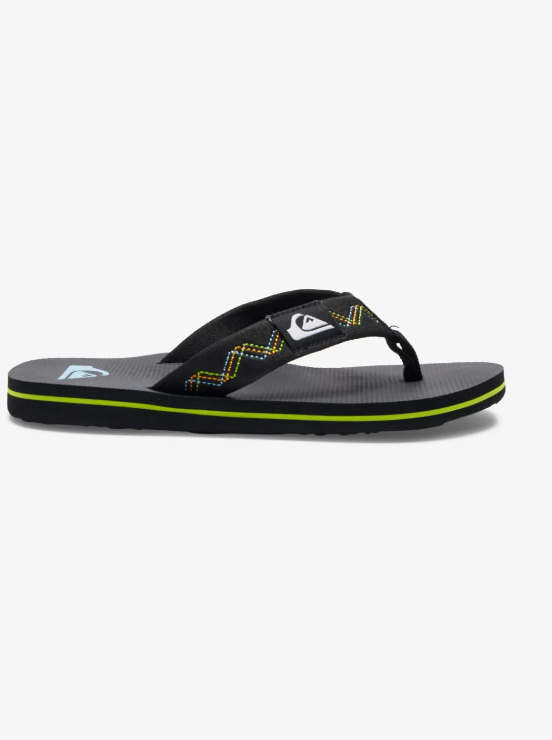 Quiksilver Boy'S 8-16 Molokai Stitchy Sandals Black/Black/Green Cheap