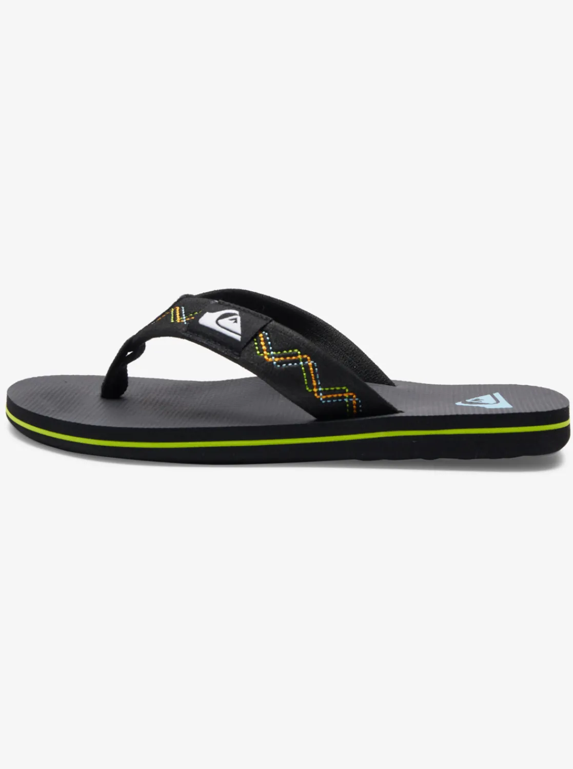Quiksilver Boy'S 8-16 Molokai Stitchy Sandals Black/Black/Green Cheap