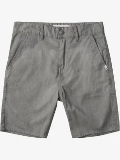 Quiksilver Boy'S 8-16 New Everyday Union Stretch Chino Shorts Light Grey Heather New