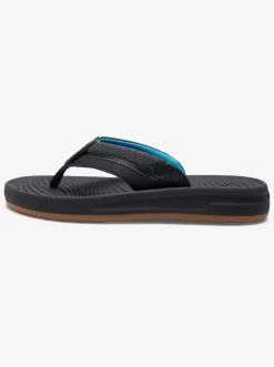 Quiksilver Boy'S 8-16 Oasis Sandals Black/Black/Brown Clearance