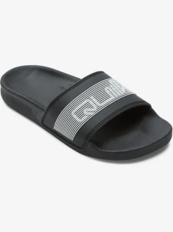 Quiksilver Boy'S 8-16 Rivi Wordmark Slide Sandals Black 2 Hot