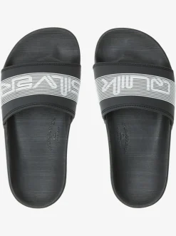 Quiksilver Boy'S 8-16 Rivi Wordmark Slide Sandals Black 2 Hot