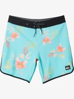 Quiksilver Boy'S 8-16 Surfsilk Scallop 17" Boardshorts Blue Radiance Clearance
