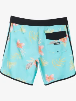 Quiksilver Boy'S 8-16 Surfsilk Scallop 17" Boardshorts Blue Radiance Clearance