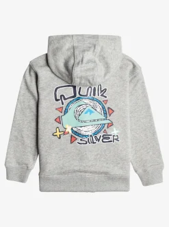 Quiksilver Boy'S 2-7 Vintage Rising Lines Zip-Up Hoodie Light Grey Heather Best Sale