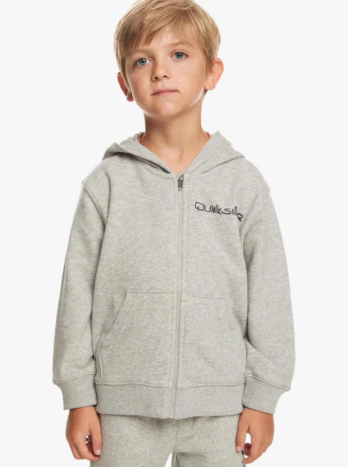 Quiksilver Boy'S 2-7 Vintage Rising Lines Zip-Up Hoodie Light Grey Heather Best Sale