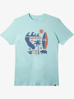 Quiksilver Ca Funshine T-Shirt Pastel Turquoise Online
