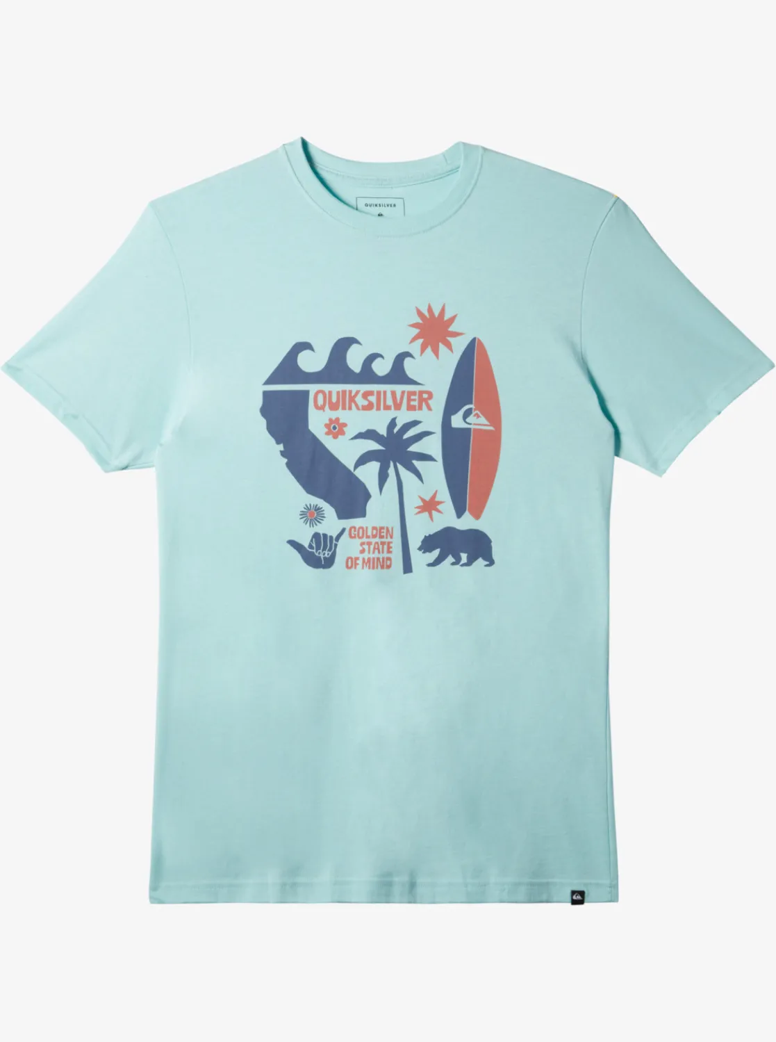 Quiksilver Ca Funshine T-Shirt Pastel Turquoise Online