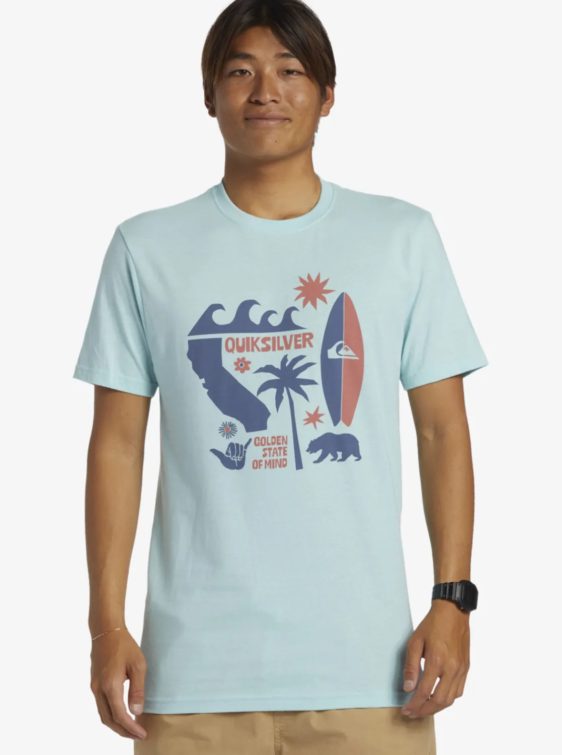 Quiksilver Ca Funshine T-Shirt Pastel Turquoise Online