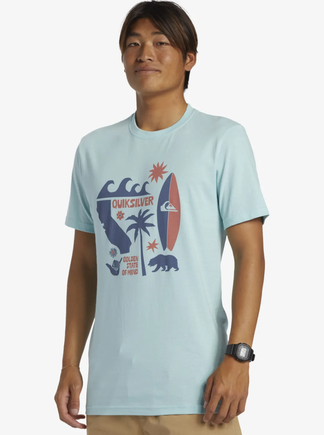 Quiksilver Ca Funshine T-Shirt Pastel Turquoise Online