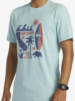 Quiksilver Ca Funshine T-Shirt Pastel Turquoise Online