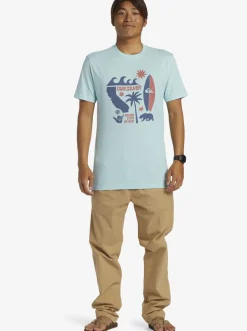 Quiksilver Ca Funshine T-Shirt Pastel Turquoise Online