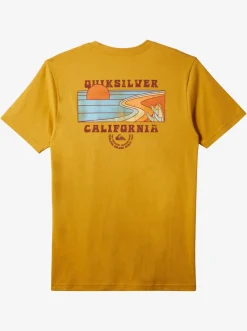 Quiksilver Ca Point Breaks T-Shirt Mustard Sale