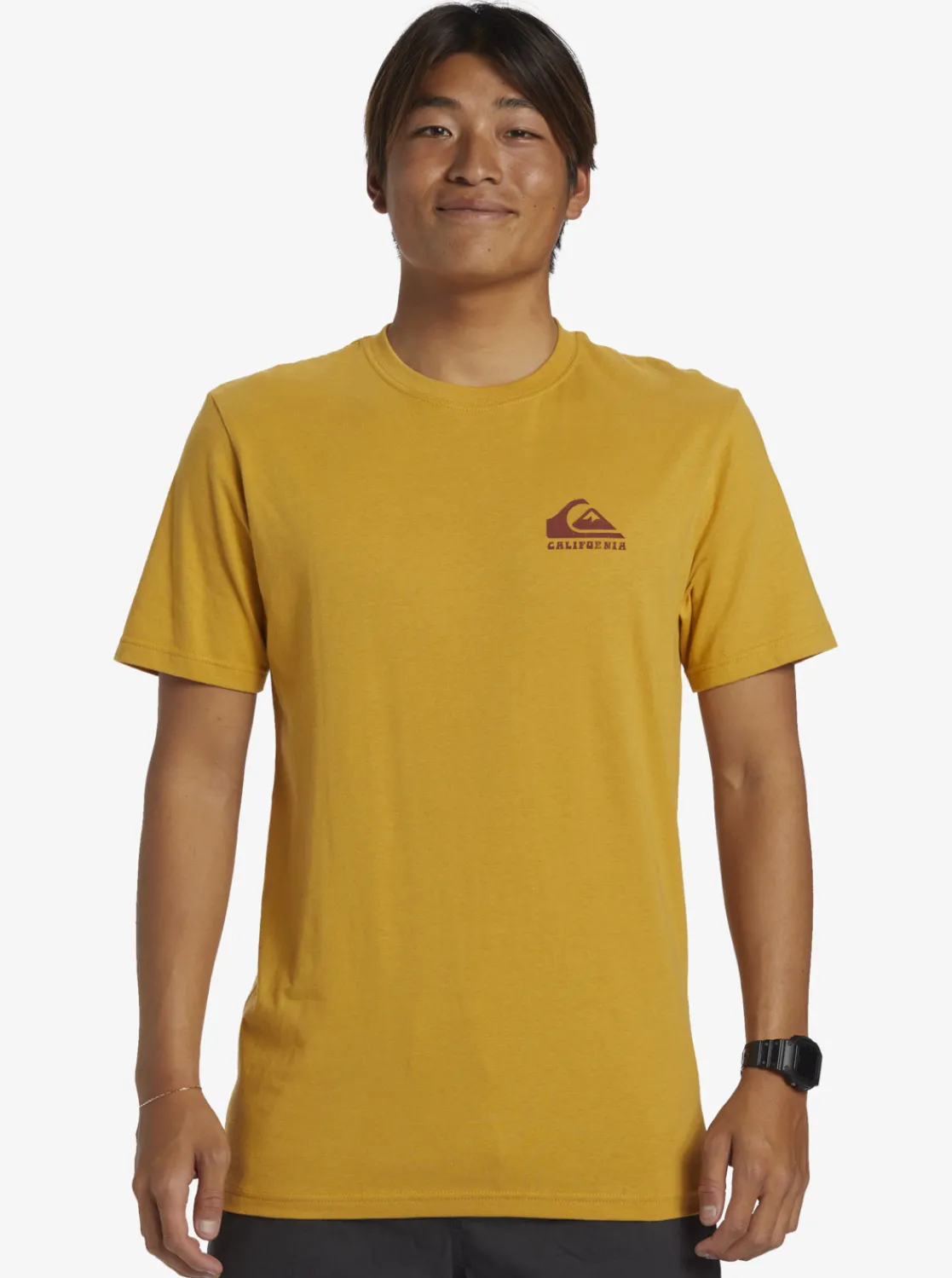 Quiksilver Ca Point Breaks T-Shirt Mustard Sale