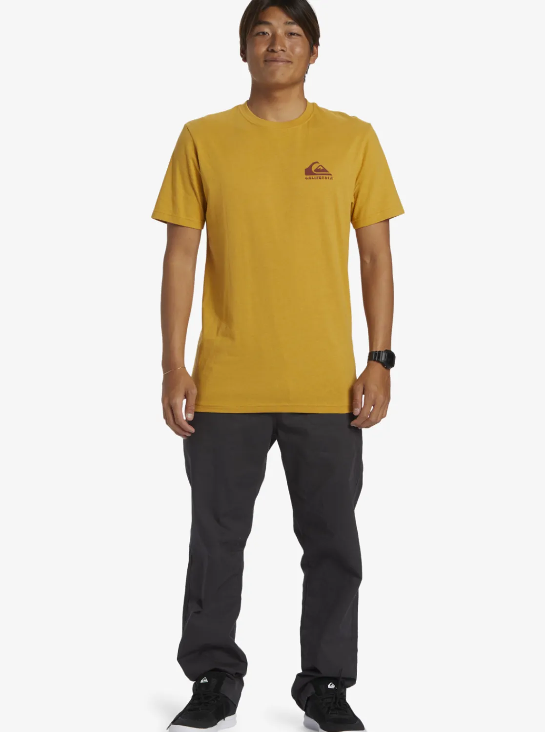 Quiksilver Ca Point Breaks T-Shirt Mustard Sale