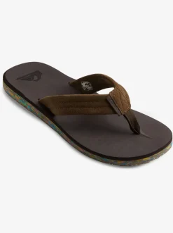 Quiksilver Carver Suede Recycled Sandals Brown 2 Best Sale
