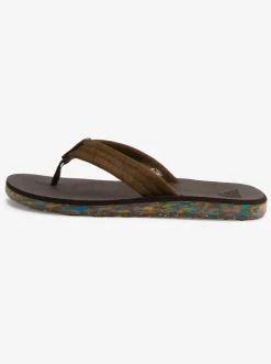 Quiksilver Carver Suede Recycled Sandals Brown 2 Best Sale