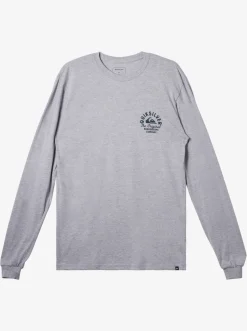 Quiksilver Circled Script Long Sleeve T-Shirt Athletic Heather Best Sale