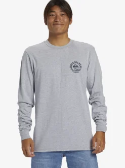Quiksilver Circled Script Long Sleeve T-Shirt Athletic Heather Best Sale