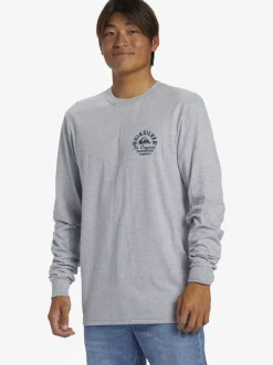Quiksilver Circled Script Long Sleeve T-Shirt Athletic Heather Best Sale