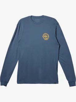 Quiksilver Circled Script Long Sleeve T-Shirt Bering Sea Shop