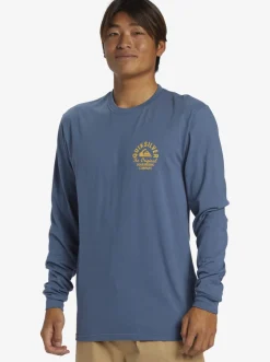 Quiksilver Circled Script Long Sleeve T-Shirt Bering Sea Shop