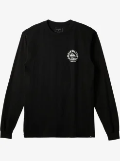 Quiksilver Circled Script Long Sleeve T-Shirt Black Fashion
