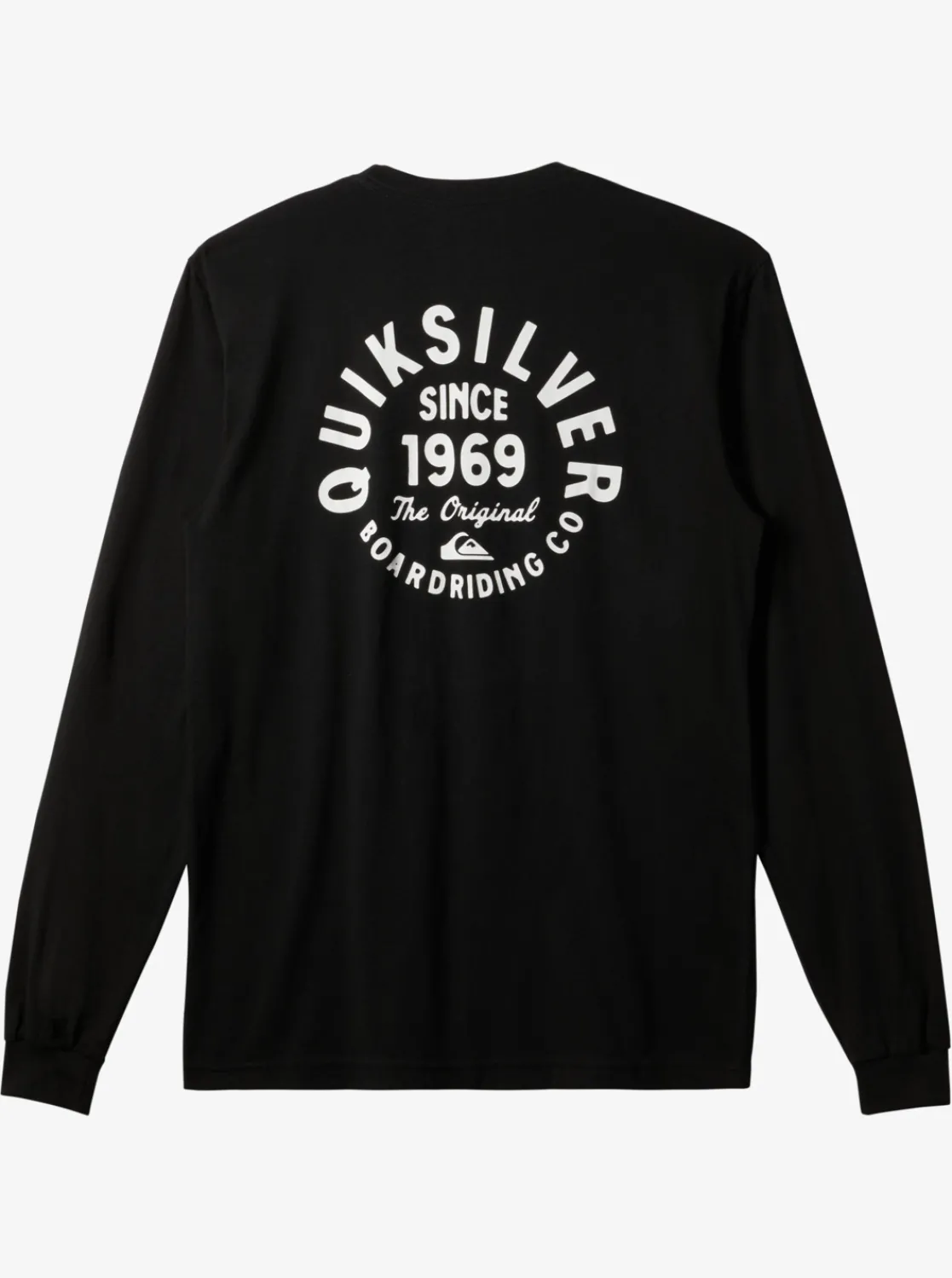 Quiksilver Circled Script Long Sleeve T-Shirt Black Fashion