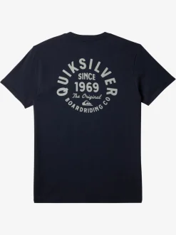 Quiksilver Circled Script T-Shirt Navy Blazer Outlet