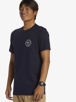 Quiksilver Circled Script T-Shirt Navy Blazer Outlet