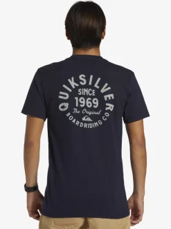 Quiksilver Circled Script T-Shirt Navy Blazer Outlet